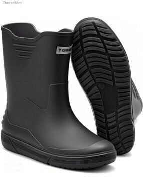 Waterproof PVC Rain Boots Non-Slip Mid-Calf Garden Outdoor